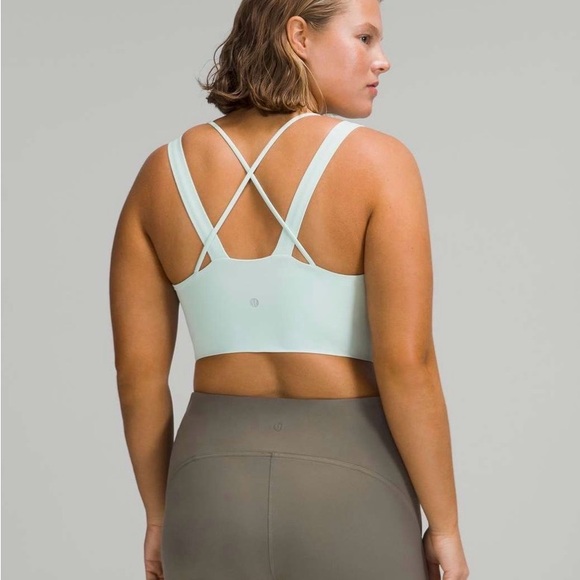 Lululemon Like a Cloud Longline Light Support sz 12, D/DD Cup Sports Bra - Mint - Picture 3 of 12